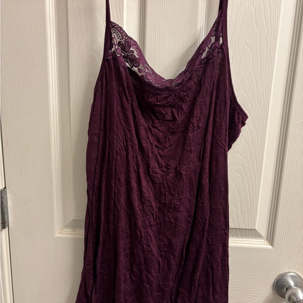 Maurices Purple Lace Trim Camisole